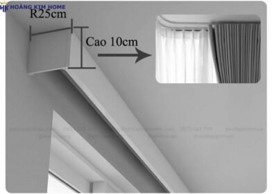 Rèm âm trần – Cách lắp đặt rèm âm trần đúng chuẩn hiện nay | Hoàng Kim Home