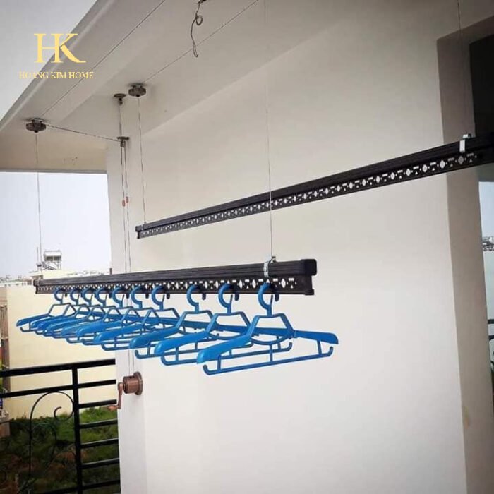 GIÀN PHƠI THÔNG MINH KS970 GẮN TRẦN QUAY TAY – TẢI TRỌNG 60KG