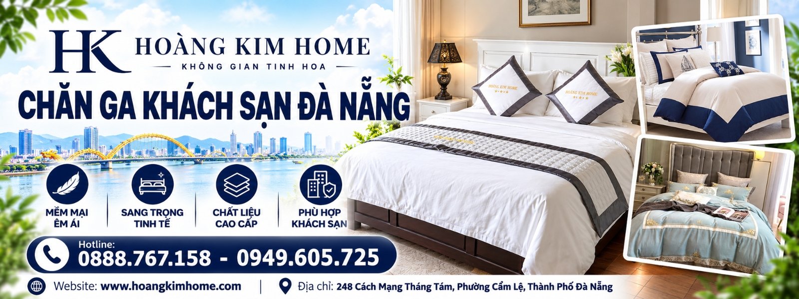 Banner chăn ga khách sạn Đà Nẵng